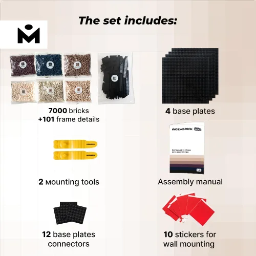 Miniatura 8 de Color S - Juego de construcción de mosaico con foto personalizada, kit de manualidades para creación de arte de pared de ladrillo a partir