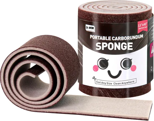 Miniatura 6 de Carborundum - Esponjas para fregar resistentes, sin fibra de vidrio, nanoóxido, para ollas, sartenes, parrilla, estantes de horno y manchas