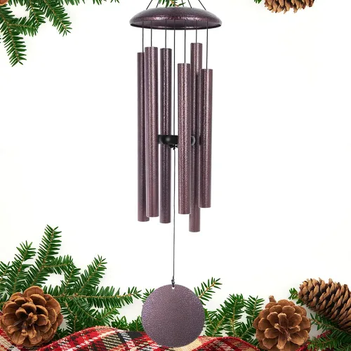 Miniatura 13 de ASTARIN Campanillas de viento conmemorativas para exteriores, 36 pulgadas con 6 tubos pesados, tono profundo para decoración colgante de jardín
