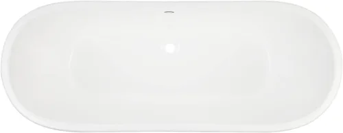Miniatura 5 de Signature Hardware 379879 Brayden - Bañera independiente de hierro fundido de 68 pulgadas con orificio de desbordamiento preperforado, acero