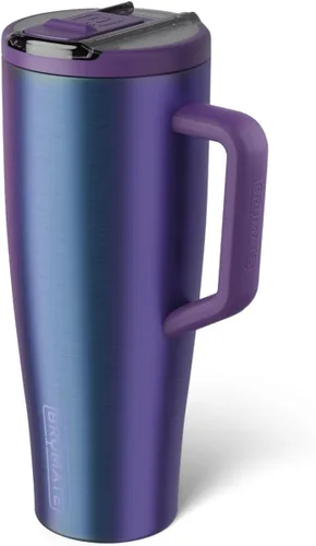 Miniatura 84 de BrüMate Era Flip - Vaso de 30 onzas con tapa con pajilla cubierta 100 % a prueba de fugas, popote higiénico cubierto, botella de agua de acero