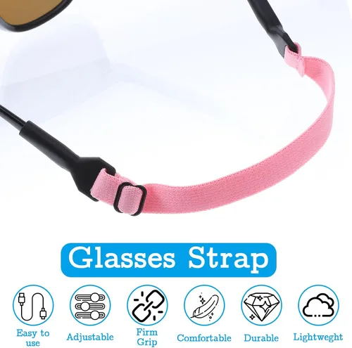 Miniatura 5 de Grevosea 6 correas para lentes para niños, ajustables, sin cola, antideslizantes, retenedores, alrededor del cuello, para niños y niñas de 6.5 a 10