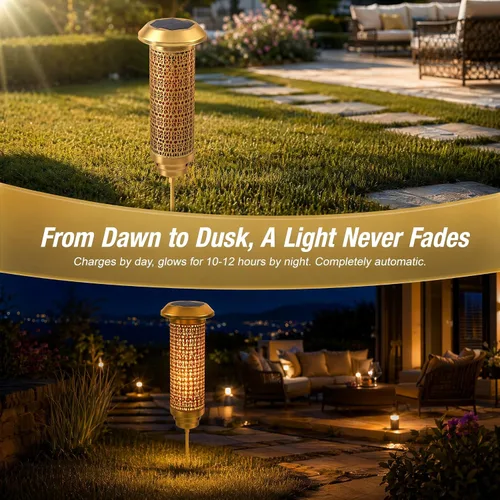 Miniatura 4 de Luces solares para cementerio, malla de filigrana, luces solares conmemorativas para tumba