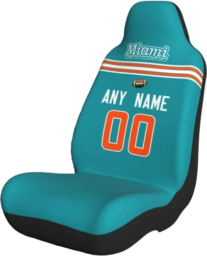 Miniatura 12 de Fundas de asiento de coche de fútbol personalizadas, accesorios personalizados para automóvil, regalos de Arizona con nombre y número, funda