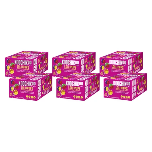 Miniatura 11 de Koochikoo Caja variada de paletas sin azúcar, sabores de frutas surtidos, sin azúcar añadido, sin gluten y certificado vegano, paletas/caja de 50 CT