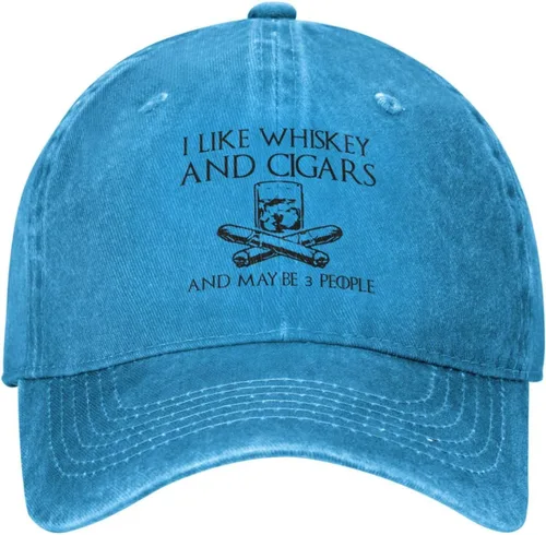 Miniatura 52 de Philysonic Funny Hat I Like Whisky and Cigars and Maybe 3 People Sombreros para Hombres Gorras de Béisbol Gorras Ajustables