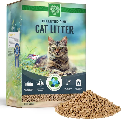 Small Pet Select Arena peleada de pino prémium para gatos, arena 100% natural para gatitos, no se aglutina, sin rastreo de bajo polvo, diseñada para