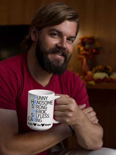 Miniatura 3 de Tazas de café personalizadas para el Día del Padre, tazas personalizadas para el Día de la Madre, regalo para mamá, papá, abuela, abuelo, 11 y 15
