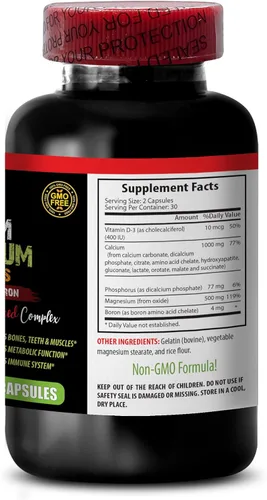 Miniatura 4 de Vitaminas para huesos y articulaciones - Calcio y magnesio fósforo, con vitamina D-3 y Boro Advanced Complex - Fósforo y magnesio, suplemento