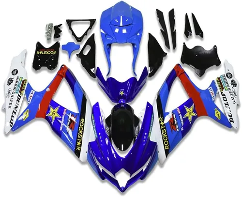 Miniatura 31 de Carenado de carrocería de plástico plateado blanco negro apto para Suzuki 2008 2009 2010 GSXR 600 750 inyección ABS nuevo Aftermarket Kit de marco