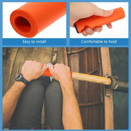 Miniatura 4 de VANZACK Envolturas antideslizantes para remo de kayak, 12 piezas de esponja, empuñaduras de paleta de kayak antideslizantes, envolturas de remo