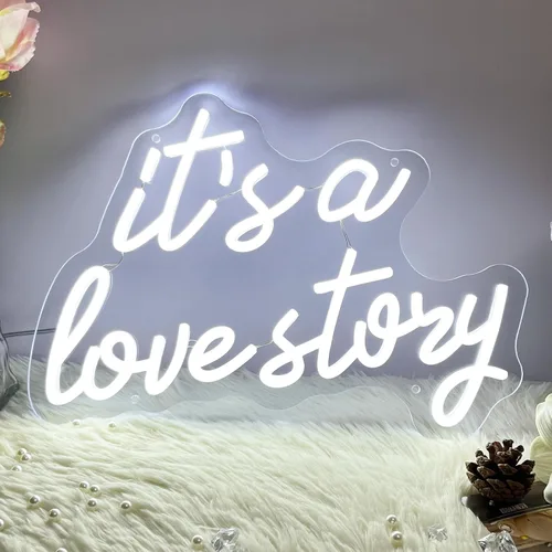 Miniatura 10 de Letrero LED de neón con texto en inglés «Cheers to Love» para decoración de pared, con suministro USB, para dormitorio, cumpleaños, boda, 15.7 x