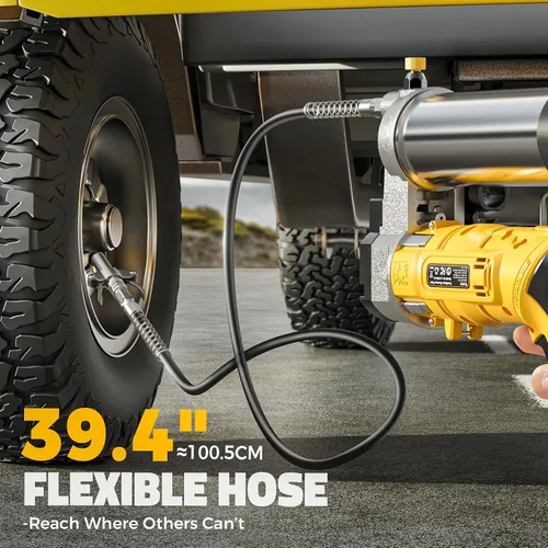 Miniatura 6 de Ecarke Pistola de engrase inalámbrica compatible con batería DeWalt de 20 V, pistola de engrase eléctrica máxima de 12000 PSI, pistola doble