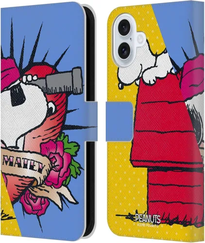Miniatura 187 de Head Case Designs Funda de piel con licencia oficial de Peanuts Snoopy & Woodstock Balloon Halfs and Laughs para Apple iPhone 7/8/SE 2020 y 2022