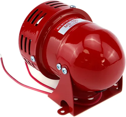 Miniatura 9 de Motor Siren Red - 1 unidad CA 110 V 114 dB, motor eléctrico industrial, sirena accionada por alarma, timbre de sonido para el hogar, industrias