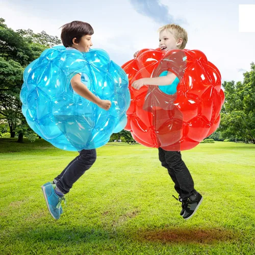 Miniatura 14 de SUNSHINEMALL Paquete de 2 bolas inflables de parachoques para niños, bolas gigantes de zorb, bolas de sumo para hámster humano, bolas de burbujas
