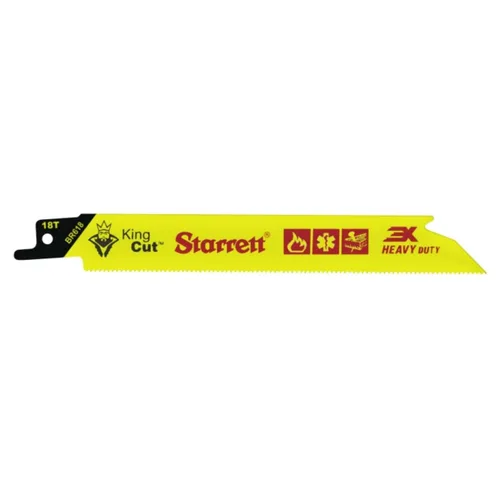 Miniatura 14 de Starrett Hoja de sierra recíproca de demolición y rescate de incendios bimetálica, 9 pulgadas de largo, 3/4 pulgadas de ancho, 0.50 pulgadas