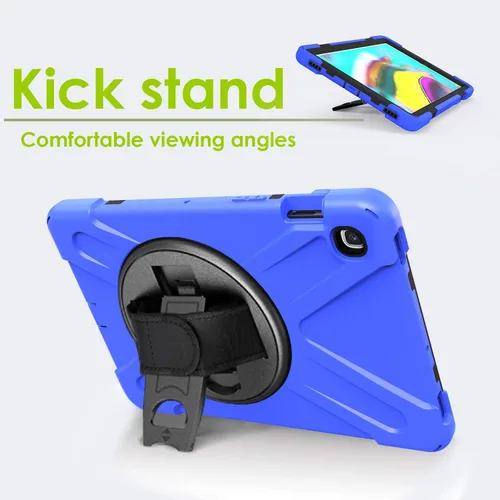Miniatura 4 de KIQ Shield Series Samsung Tab 10.1 Case SM-T510/T515 Samsung Galaxy Tab A 10.1 Case 2019 Cubierta resistente a prueba de golpes 360 Kickstand