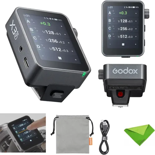 Miniatura 11 de Godox X3 Pro C X3Pro C Pantalla táctil TTL Flash Trigger para Canon, 2.4G inalámbrico, pantalla LCD de 2.4 pulgadas, integración Bluetooth y control