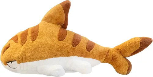 Miniatura 11 de Juguetes de animales de peluche Sharkitty, juguetes de peluche combinados de tiburón y gato (Rosa, 15.7 pulgadas)