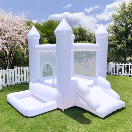 Castillo inflable con soplador, castillo hinchable para interiores y exteriores con hoyo de bolas, adecuado para fiestas familiares, fiestas de