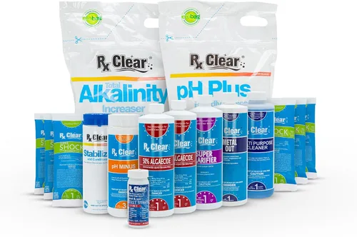 Miniatura 8 de Rx Clear Kit de limpieza de piscina con apertura química de resorte de lujo, para piscinas de hasta 7,500 galones, incluye amortiguador