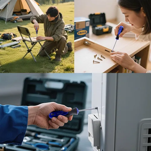 Miniatura 7 de Navegando Juego de destornilladores magnéticos de 6 piezas con acero Cr-V, mango antideslizante para reparación del hogar, electrónica, carpintería