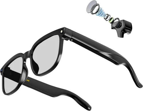Miniatura 12 de Lentes inteligentes AI con cámara, video HD 4K de 8 MP y captura de fotos, traducción en tiempo real, gafas de grabación con asistente de IA, audio