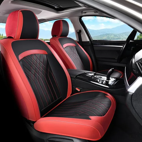 Miniatura 13 de FLORICH Fundas de asiento delantero de automóvil, fundas de asiento de cuero para automóviles, protector de asiento de automóvil, impermeable