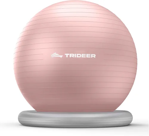 Miniatura 10 de Trideer Yoga Ball Chair with Base for Office Desk, Exercise & Stability Ball Seat, Pilates Ball for Core Training, Pregnancy Ball for Comfort, Back