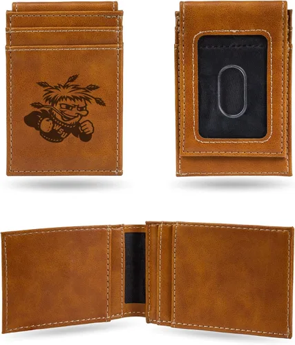 Miniatura 24 de Cartera de bolsillo frontal grabada con láser NCAA - Compacta/Cómoda/Delgada