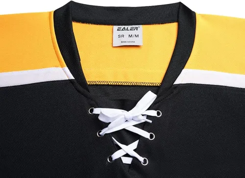 Miniatura 3 de EALER Camiseta de práctica en blanco de la serie H900 de la liga de hockey sobre hielo y tela gruesa, transpirable y de secado rápido de alta