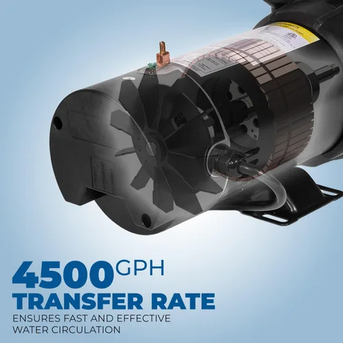 Miniatura 4 de XtremepowerUS Bomba de piscina sobre el suelo de 2 velocidades 1.5HP Bomba de piscina 1.5 "NPT filtro cesta filtro alto flujo con adaptador