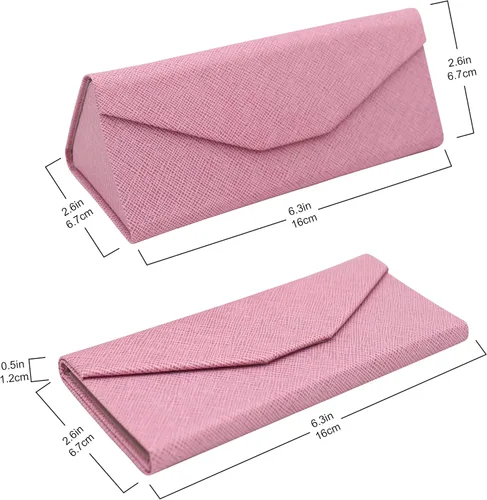 Miniatura 56 de Real Sic Funda para lentes de sol para hombres y mujeres, soporte magnético plegable para lentes de sol, inspirado en el color sólido