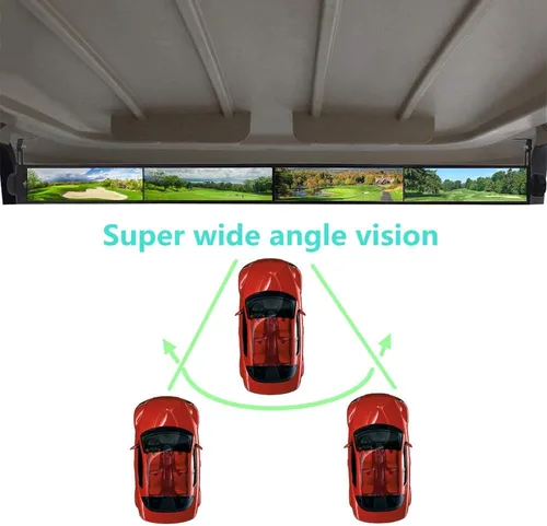 Miniatura 2 de Espejo universal para carrito de golf, espejo universal de 4 paneles para carritos de golf EZGO, Club Car, Yamaha (espejo retrovisor)