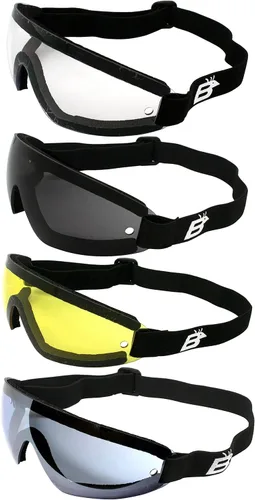 Birdz Gafas de la serie Wing (transparente, azul, amarillo, lente ahumada, juego de 4)