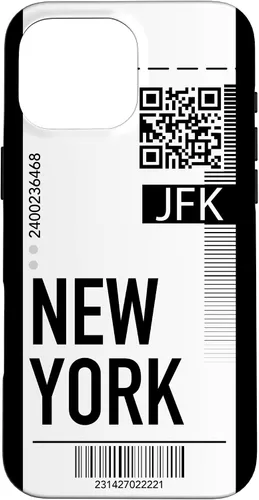 Miniatura 19 de Funda para iPhone 13 Pro Max New York Air Flight Ticket Phone Case
