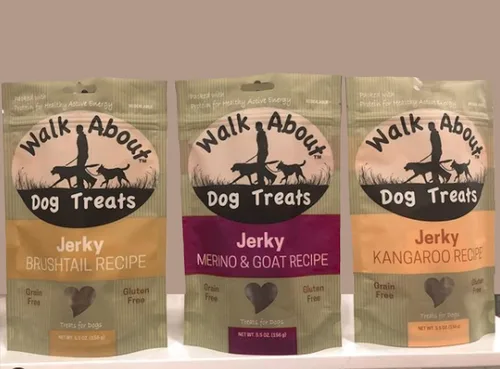 Miniatura 5 de Walk About Pet, WA10016, golosinas de carne seca para perros, sin granos, sin gluten, proteína de fuente única, receta de cocodrilo, bolsa