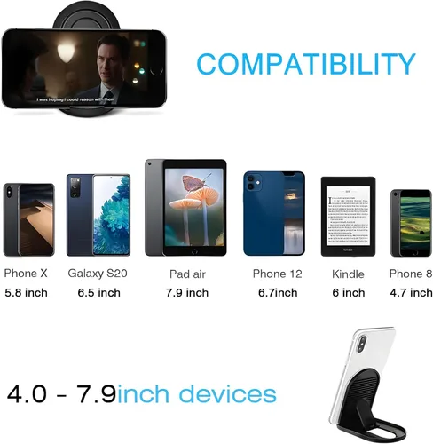 Miniatura 4 de Soporte para Teléfono Celular 6 Unidades, Soporte de Escritorio Plegable y Portátil para Teléfono Celular, Soportes Base Ajustables Universales