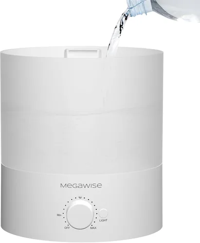 Miniatura 2 de MEGAWISE - Humidificador elegante de 1,5 L para dormitorio, bebé, planta, humidificadores ultrasónicos de bruma fresca de 24 dB, luz nocturna