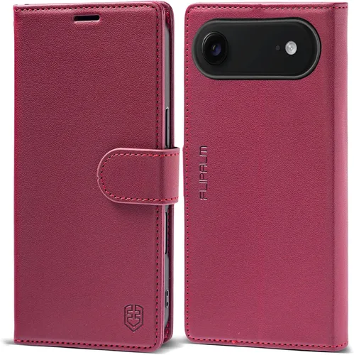 Miniatura 21 de Funda tipo cartera para iPhone 17 Pro Max con tarjetero de crédito, de piel sintética, con función atril, funda protectora a prueba de golpes