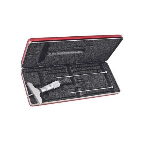 Miniatura 9 de Starrett 440, 445 Vernier. Calibradores de profundidad, tope trinquete, tuerca de bloqueo, tipo micrómetro, medición en pulgadas, 1