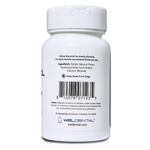 Miniatura 3 de Mentas de xilitol con micro hidroxiapatita, 120 unidades (menta verde)