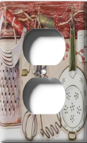 Miniatura 2 de Dos interruptores/una placa de receptáculo dúplex - Utensilios de cocina Combo de dos palancas/dúplex simple