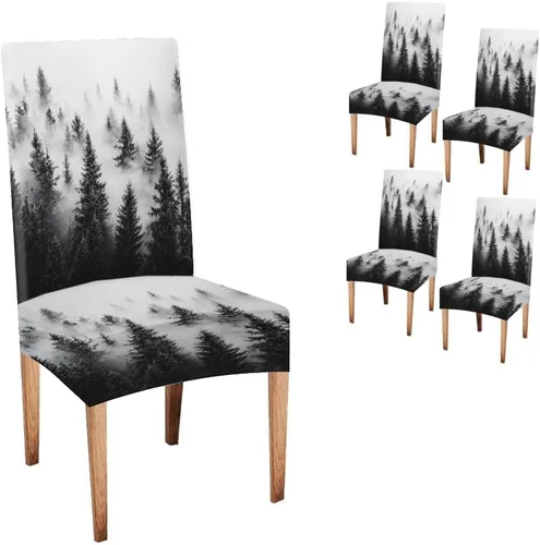 Miniatura 62 de CAPSCEOLL Fundas para Sillas De Comedor 4, Funda elástica para silla de comedor, lavable de elastano, fundas para sillas Parsons de cocina, Fundas