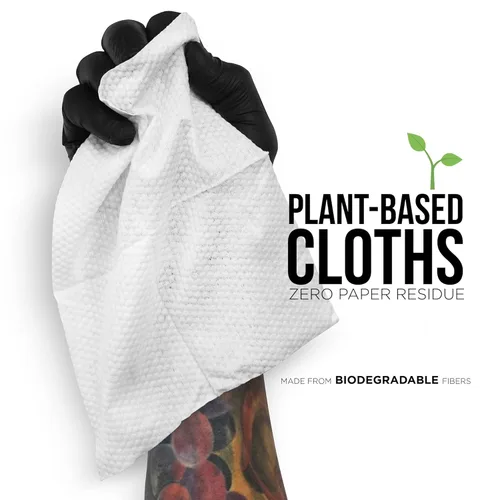Miniatura 3 de Wipe Outz Toallas blancas para tatuajes – Toallitas secas de alta calidad para tatuajes y cuidados posteriores de PMU – Toallitas suaves y Blanco