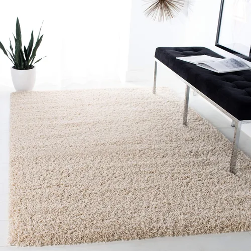 Miniatura 54 de SAFAVIEH Laguna Shag Collection - Alfombra decorativa, 2 pies 3 pulgadas x 4 pies, color beige, diseño sólido, no desprende pelusa y de fácil