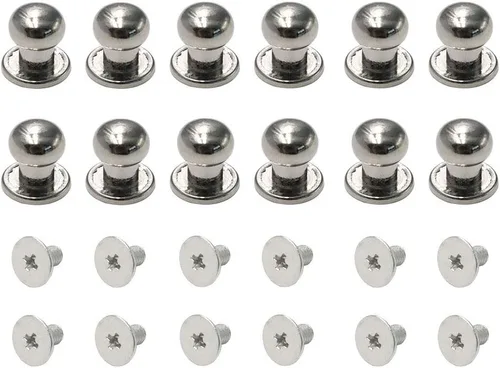 Miniatura 8 de Biaungdo 12 piezas tiradores de cajón mini de 0.31" x 0.39" pulgadas, pomos redondos para gabinete, tiradores para tocador armario cofre cajón cajas