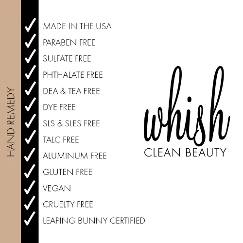 Miniatura 5 de Whish Remedio de manos de coco - Leche de coco y verbena, crema de manos orgánica con ácido glicólico para manos secas, envejecidas, exfoliante e