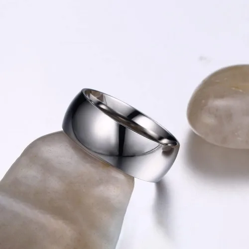 Miniatura 4 de TTVOVO Anillo para hombre de 0.079 in, 0.157 in, 0.236 in, 0.315 in, acero inoxidable, anillos simples para hombres, mujeres, niños y niñas, anillos